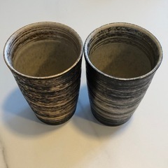 【未使用品】陶悦窯　金銀刷毛　ペア焼酎カップの画像