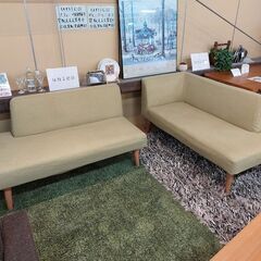 【愛品倶楽部柏店】ウニコ　ＳＵＬＡ　ダイニングテーブル　ベンチ３点セット　ライトグリーンの画像