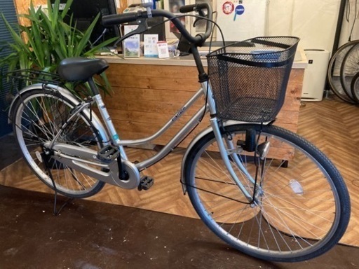 【前後タイヤ新品！】26インチ自転車　シルバー