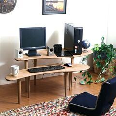 【ぬくもりの天然木使用】センターテーブル　北欧風 ナチュラル サイドテーブル の画像