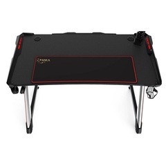 ゲーミングデスク E-スポーツ 幅120cm 奥行63cm 高さ77cm RGB ライティングの画像