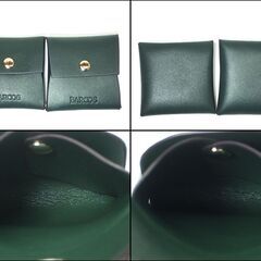 AA816 barcos 小銭入れ コインケース 2個セット ダークグリーンの画像