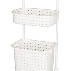 レクエア ランドリーバスケット 3段 ホワイト 