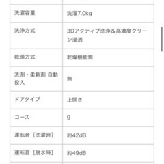 【使用期間一年】【保証書付き】アクア洗濯機の画像