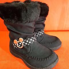 DISNEY 16.0cm ブーツ ブラックの画像