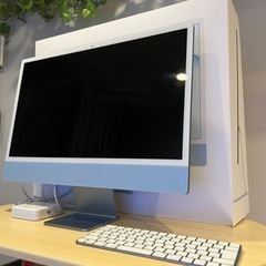 iMac 2021  箱付き、Apple care保証付き2024年7月まで　パソコン　PC Apple