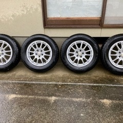 スタッドレスタイヤ　ホイール　4本　15×6J+43 100/5...