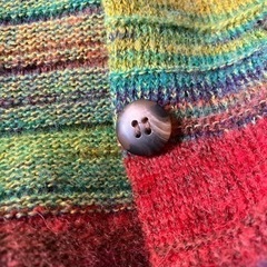 カーディガン　ボレロ　アジアン　ミセス　レインボー　ニット　編み物　秋の画像