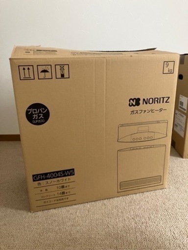 【未使用品】ガスファンヒーター　ノーリツ