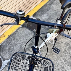 【10/28まで】折りたたみ自転車・白・カゴあり