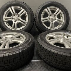 タイヤ未走行に近い【DUNLOP WINTER MAXX WM02 195/65R15】スタッドレス【GUILD 15インチ 6J5HPCD114.3+53】20年製 ヴォクシー等　(VTF630) クレジットカード QRコード決済可能