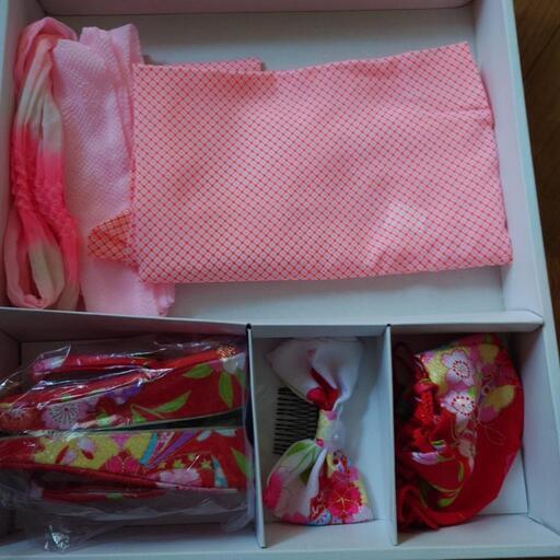 お値下け 七五三 女の子 3歳 被布 着物セット