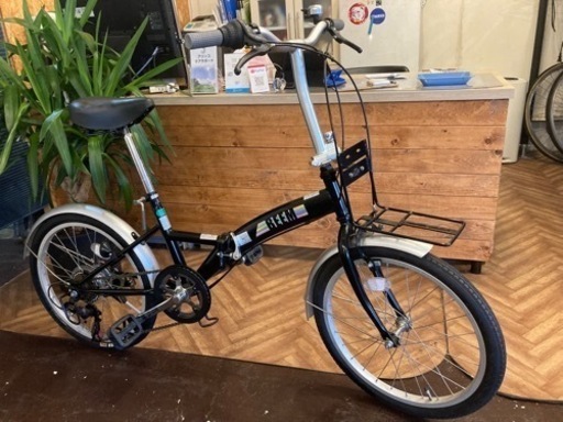 【6段変速】20インチ折りたたみ自転車　ブラック