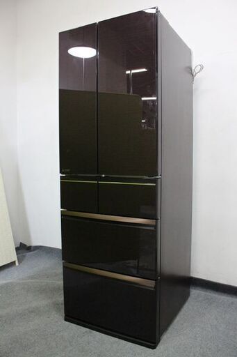 MITSUBISHI/三菱 スマート大容量6ドア冷凍冷蔵庫 517L 自動製氷 MR-WX52F-BR クリスタルブラウン 2021年製 中古家電 店頭引取歓迎 R6589)