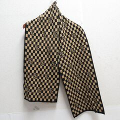 ストール　マフラー　ショール　ブラック/イエロー系　レディース