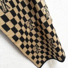 ストール　マフラー　ショール　ブラック/イエロー系　レディースの画像