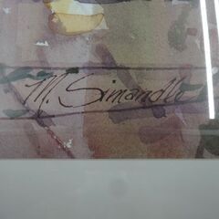 水彩画 M.Simandle マリリンシマンドル 風景画 額縁 幅66×高さ86㎝ 札幌市 西岡店の画像