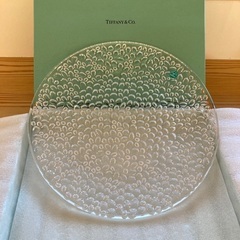 【新品】Tiffanyティファニー　ガラス皿28cm　箱付きの画像