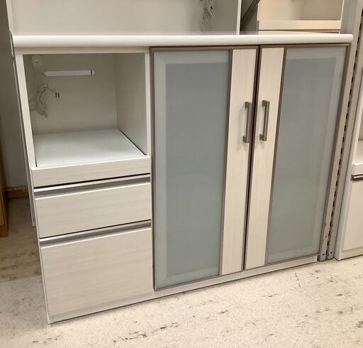 NITORI/ニトリ 食器棚 キッチンボード ハイタイプ WH カウンターポスティア120WH【ユーズドユーズ名古屋天白店】J2172