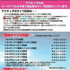 失敗しない！ライブ配信はお任せください。小規模から大規模まで、有...