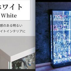【8色に変化可能！】コレクションケース led付き ディスプレイ棚 幅60 大型の画像