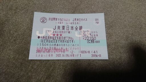 鉄道開業150周年記念 東日本フリーパス