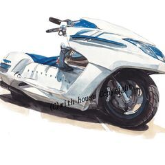 GB-007 ヤマハマグザム 限定版画 直筆サイン有 額装済 作家 平右ヱ門の画像