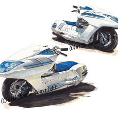 GB-010 ヤマハマグザム 限定版画 直筆サイン有 額装済 作家 平右ヱ門の画像