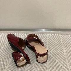 ミュール　サンダル　レッド　SHEIN購入の画像