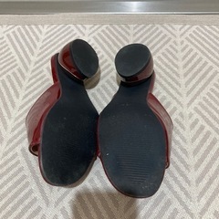 ミュール　サンダル　レッド　SHEIN購入の画像