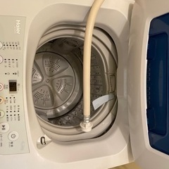 Haier 全白動電気洗濯機　中古　白の画像