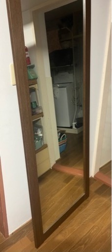 ウッド　姿見　ミラー　全身　特大鏡　ダンスやフラダンス練習に！！