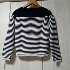 お譲り先決まりました！本日まで掲載！10月末処分予定。さらにお値下げ中！中古品 ボーダーニットの画像