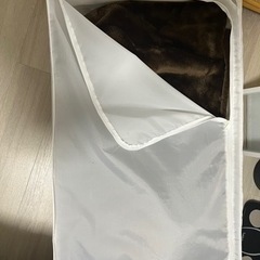 ニトリ　セミダブル　毛布　ブラウンの画像