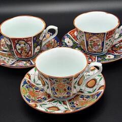 ③コーヒーカップ&ソーサー3客セット【有田焼 清秀】の画像