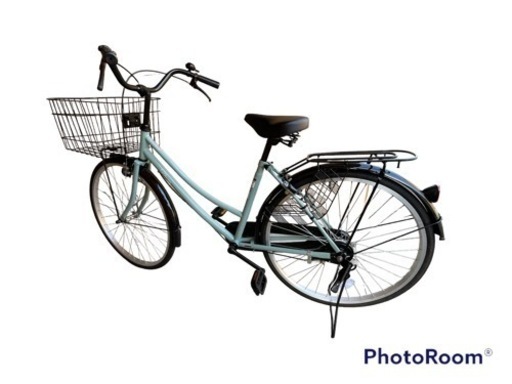 可愛いスモーキーグリーンの自転車