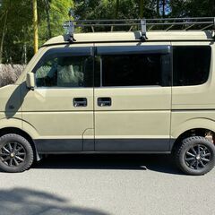 スズキ☆エブリイワゴン☆リフトアップ☆カスタム多数☆車検１年半付☆無事故車☆車中泊、キャンプ、釣りなどのアウトドアに♪の画像