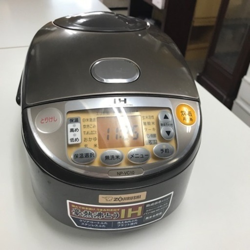 取引場所　南観音　K 2210-644 ZOJIRUSHI  IH炊飯ジャー　2012年製　NP-VC10-TA 内釜　めくれキズあり　通電確認済み　五合炊き
