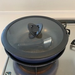 フランス製T-fal チタンフライパン8点セット　キッチンツール付きの画像