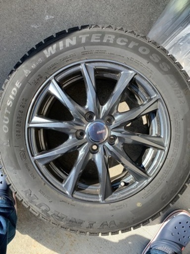 195/65R15 スタッドレスタイヤ✨社外アルミホイール付き4本セット専用ナット付き