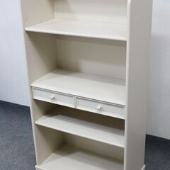 LAURA ASHLEY/ローラアシュレイ DORSET Book Shelf 本棚 シェルフ キャビネット アイボリー イギリス 収納家具 中古 店頭引取歓迎 R6613)