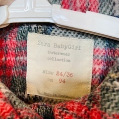 ZARA女児コート94cmの画像