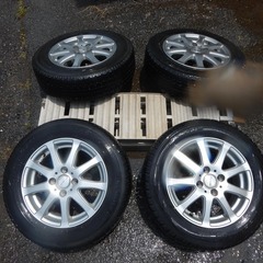 アルミホイール 4本セット　ホットスタッフ エクシーダー 165/70 R14 PCD100 38 45 50イン 14×5 1/2J　スタッドレス　残り5mm程度