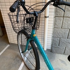 27インチ自転車　後ろカゴ付の画像