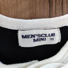 ベビー服　タキシード風ロンパース　サイズ70　Men'sCLUB　ハロウィンの画像