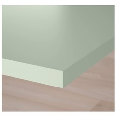 【IKEA】デスク & 脚セット LAGKAPTEN ラグカプテン テーブルトップ, ライトグリーン, 120x60 cm TILLSLAG ティルスラーグ 架台, ブラック メタルの画像