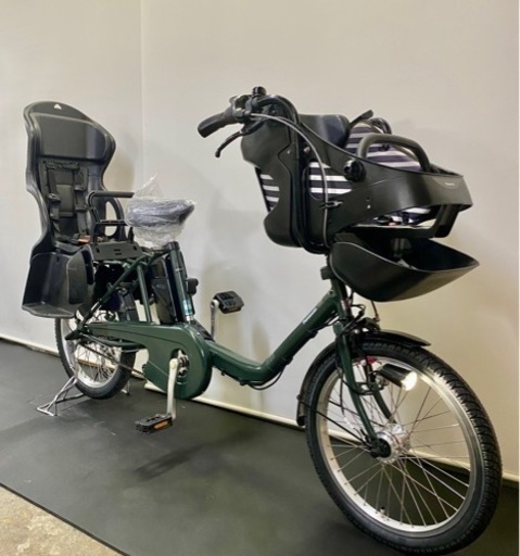 関東全域送料無料 保証付き 電動自転車　パナソニック　ギュットミニ　20インチ 3人乗り 8.9ah カーキ