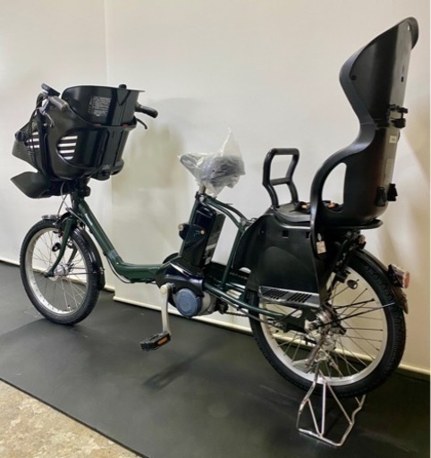 関東全域送料無料 保証付き 電動自転車　パナソニック　ギュットミニ　20インチ 3人乗り 8.9ah カーキ