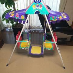 2人乗り ブランコ 大型 庭 屋外 室内 子供 遊具の画像