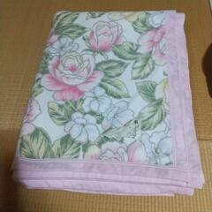 花柄の綿毛布